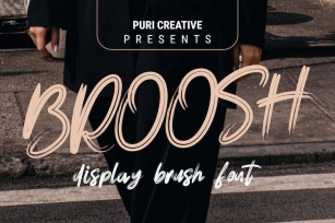Broosh - Display Brush Font Font Download