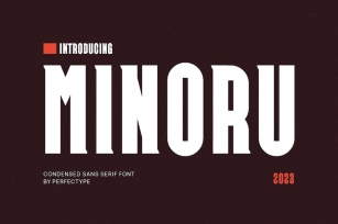 Minoru Modern Futuristic Sans Serif Font Font Download