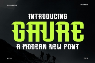 Gaure - Decorative Font Font Download