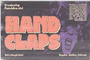 Handclaps - Vintage Logo Retro Font Download