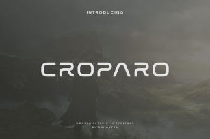 Croparo - Futuristic Cyber Font Font Download