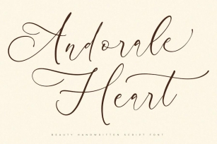 Andorale Heart Handwritten Script Font Font Download