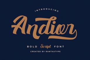 Andior Bold Script Font Font Download