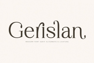 Gerislan Modern Serif Font Font Download