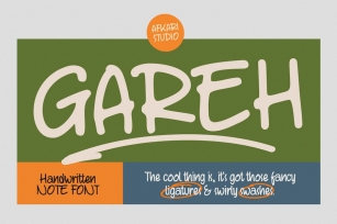 Gareh - Handwritten Marker Note Font Font Download