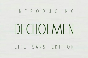 Decholmen Lite Font Font Download