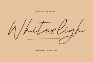 Whitesligh Monoline Signature Font Font Download