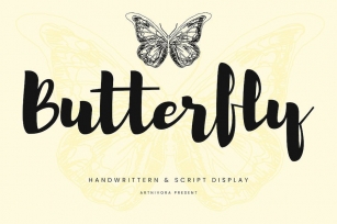Butterfly - Handwritten and Script Font Font Download