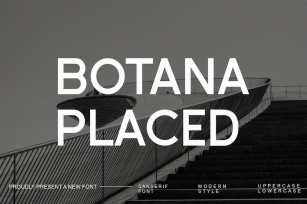 Botana Placed - Modern Sans Serif Font Download