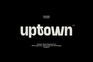 Uptown - Modern Sans Display Font Font Download