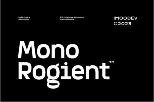 Mono Rogient - Modern Sans Display Font Font Download