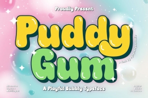 Puddy Gum - A Playful Bubbly Typeface Font Download