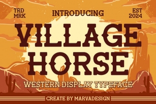 Village Horse - Western Display Font Font Download