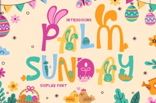 Palm Sunday - Quirky Easter Day Theme Font Font Download
