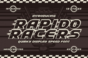 Rapido Racers - Quirky Display Speed Font Font Download