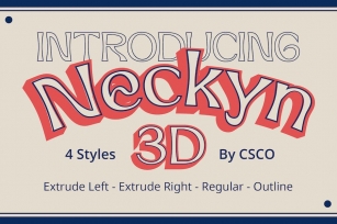 Neckyn 3D Font Download