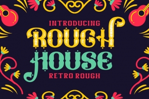Rough House - Retro Rough Display Font Font Download