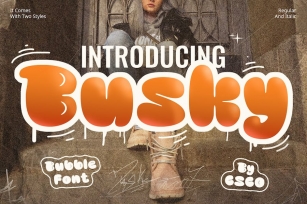 Busky – Graffiti bubble font Font Download