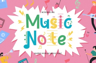 Music Note - Quirky Display Music Font Theme Font Download