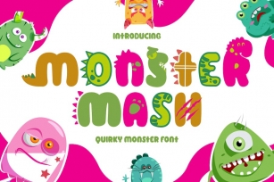 Monster Mash - Quirky Dino & Monster Font Theme Font Download