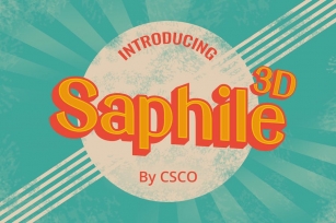 Saphile 3D Font Download