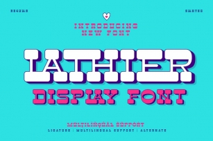 Lathier - Display Font Font Download