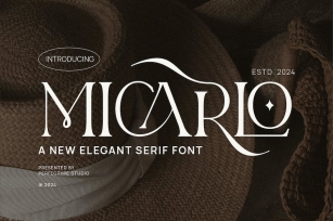 Micarlo Elegant Ligature Serif Font Typeface Font Download