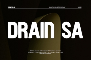 Drain Sa Sans Serif Display Font Font Download
