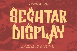 Sechtar Display Playful Display Typeface Font Download