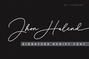 Jhon Halend - Signature Script Font Font Download