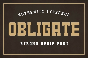 Obligate - Vintage Serif Typeface Font Download