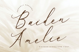 Baiden Amelie Modern Signature Font Font Download
