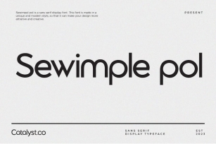 Sewimple Pol Sans Serif Display Font Font Download
