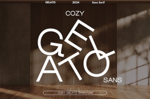 Cozy Gelato Sans | 5 weight Modern Geometric Font Font Download