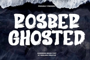 Rosber Ghosted Brush Display Font Font Download