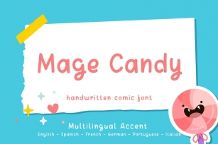 Mage Candy - Multilingual Handwritten Comic Font Font Download