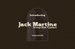 Jack Martine - a Textured Grunge Slab Font Font Download