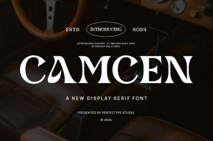 Camcen Elegant Ligature Serif Font Typeface Font Download