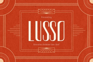 Lusso - Condensed Art Deco Sans Font Download