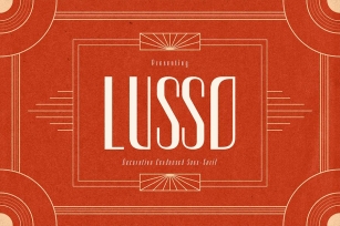 Lusso - Condensed Art Deco Sans Font Download
