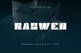 Razwen - Modern Futuristic Font Font Download