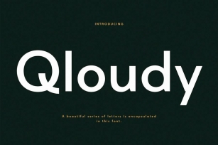 Qloudy Modern Sans Font Font Download