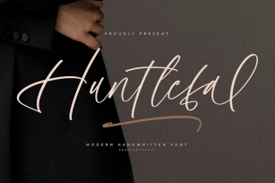 Huntlefal Modern Handwritten Font Font Download