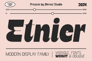 Etnier - Modern Display Font Font Download