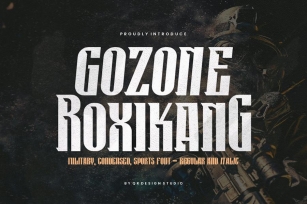 Gozone Roxikang - Tall & Military Font Font Download