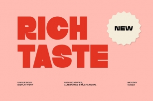 Rich Taste - Unique Bold Display Font Font Download