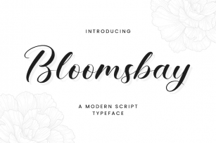 Bloomsbay - A Modern Script Typeface Font Download