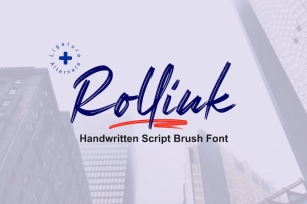 Rollink - a simple brush font Font Download