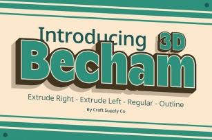 Becham 3D Font Download