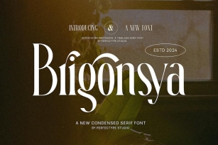 Brigonsya Elegant Ligature Serif Font Typeface Font Download